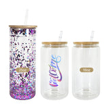 25oz Clear DOUBLE WALL Glass Sublimation  Tumbler