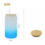 Sublimation Frosted Glass Can Gradient Blank