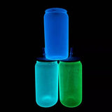 Sublimation Blank 16oz Glow in The Dark Glass Can Clear with Straw