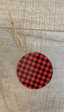 Acrylic Round Plaid 2.5" Pack of 10