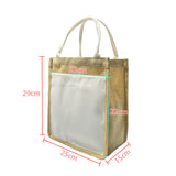 Dhyana Collection Sublimation Pocket Jute Tote Shopping Bag Small