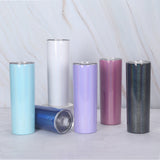 20oz Stainless Steel Straight Sublimation Tumbler Color with Straw & Lid