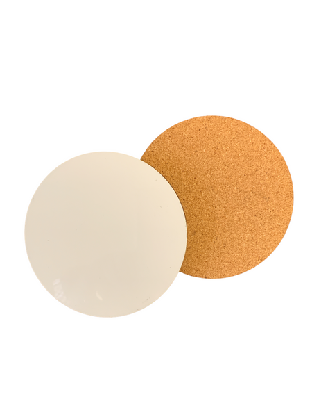 Coaster Sublimation Hardwood W/Cork Bottom Circle 4" Pack of 10