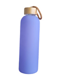 750ml Sublimation frosted Glass Water Bottles with Bamboo Lid
