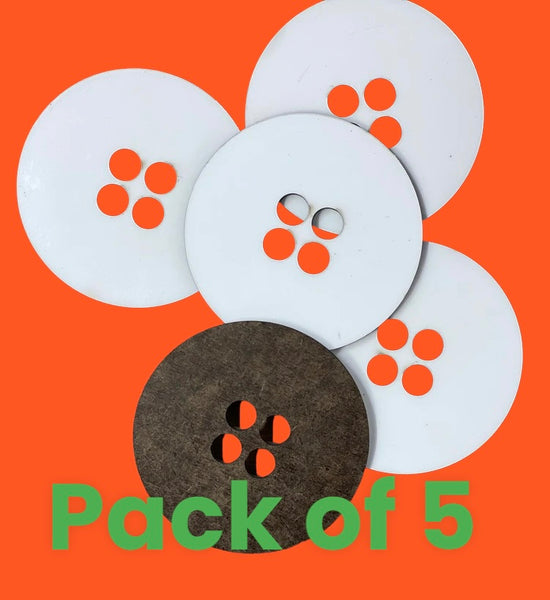 LOST SANTA ROUND MDF BUTTON – BLANK FOR SUBLIMATION