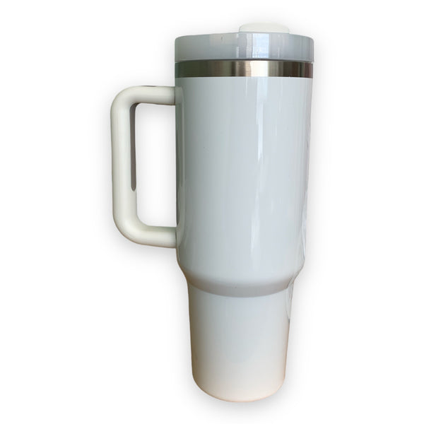 40oz Mega Sublimation Blank Stainless Steel Travel Tumbler with Handle