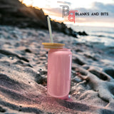 16oz Glitter Libby Glass Can Sublimation Blank