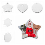 Christmas Ceramic Sublimation Ornament Blanks