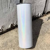 GLITTER SUBLIMATION 20 OZ SKINNY HOLOGRAPHIC GLITTER INSULATED TUMBLER