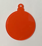 Acrylic Round Clear Ornament 3" Pack of 10