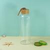 750ml Sublimation frosted Glass Water Bottles with Bamboo Lid