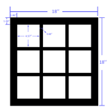 9 PANEL PILLOW COVER – BLANK FOR SUBLIMATION 18x18 Inchs